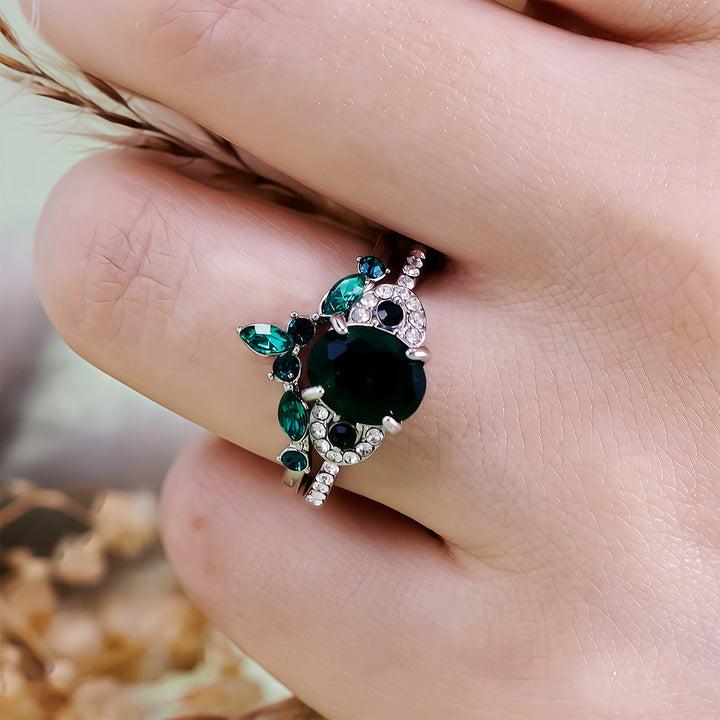 Olivenorma Emerald Crown Anello in due pezzi