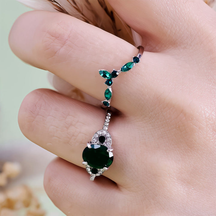 Olivenorma Emerald Crown Anello in due pezzi