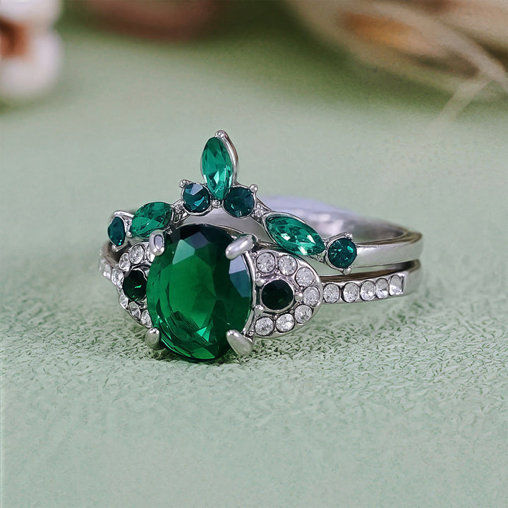 Olivenorma Emerald Crown Anello in due pezzi