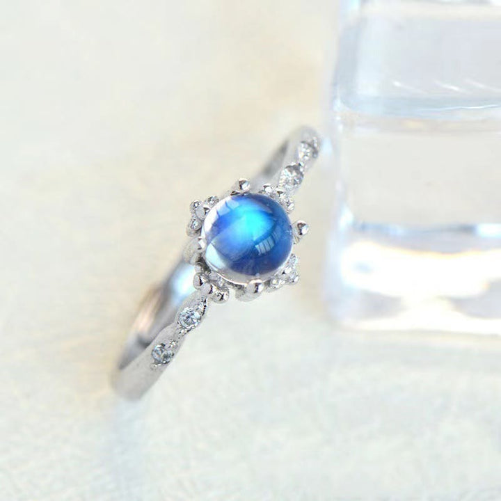 Anello Olivenorma Vintage Exquisite Blue Moonstone