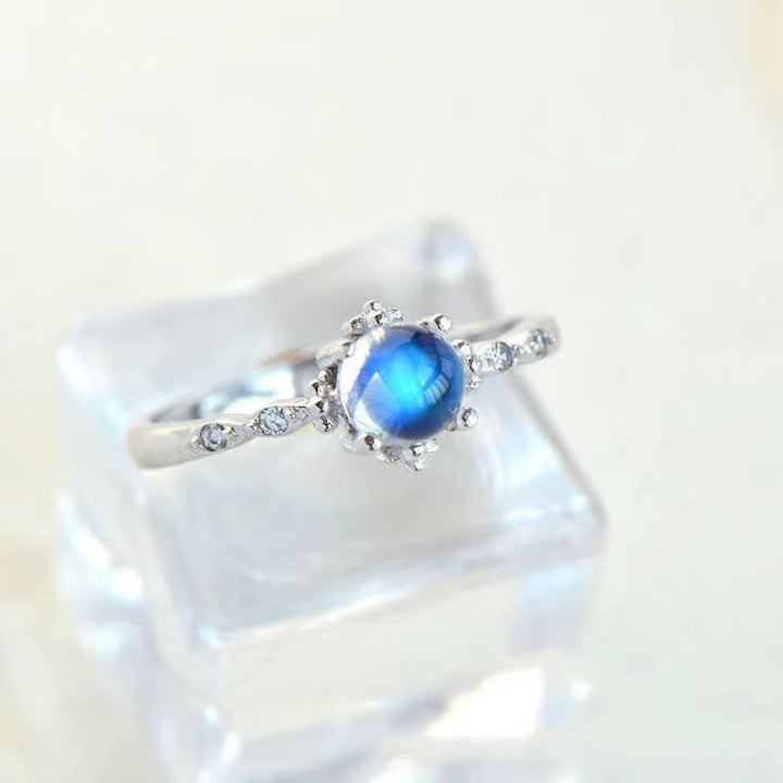 Anello Olivenorma Vintage Exquisite Blue Moonstone