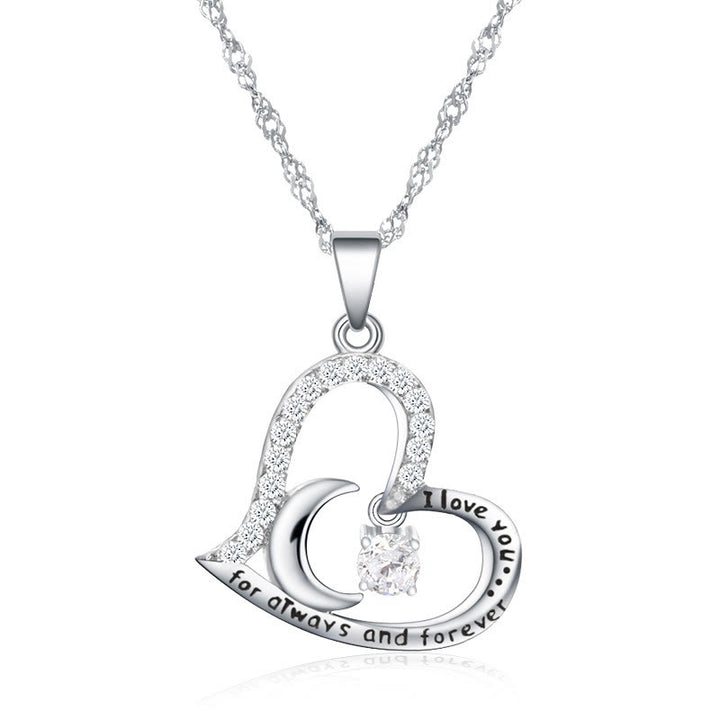 Olivenorma "Ti amo per sempre e sempre" Collana con pietra portafortuna