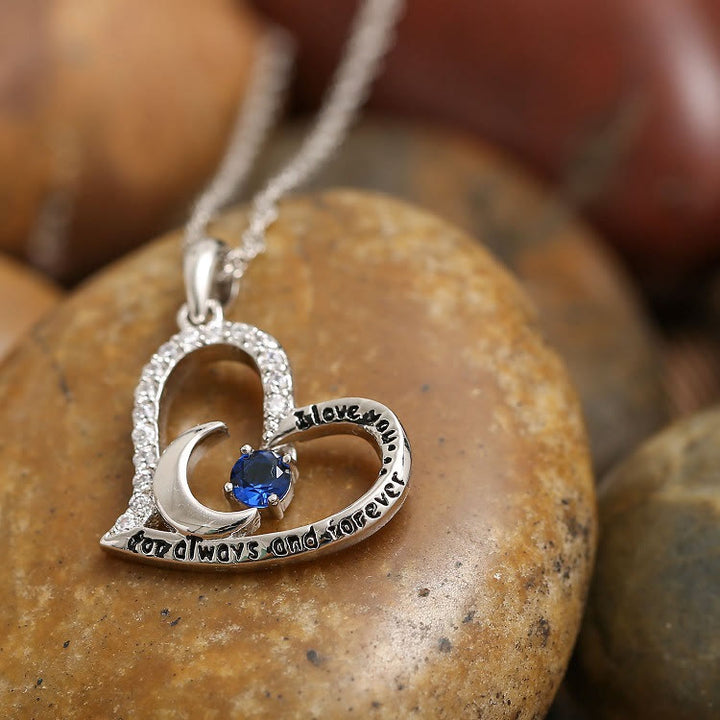 Olivenorma "Ti amo per sempre e sempre" Collana con pietra portafortuna