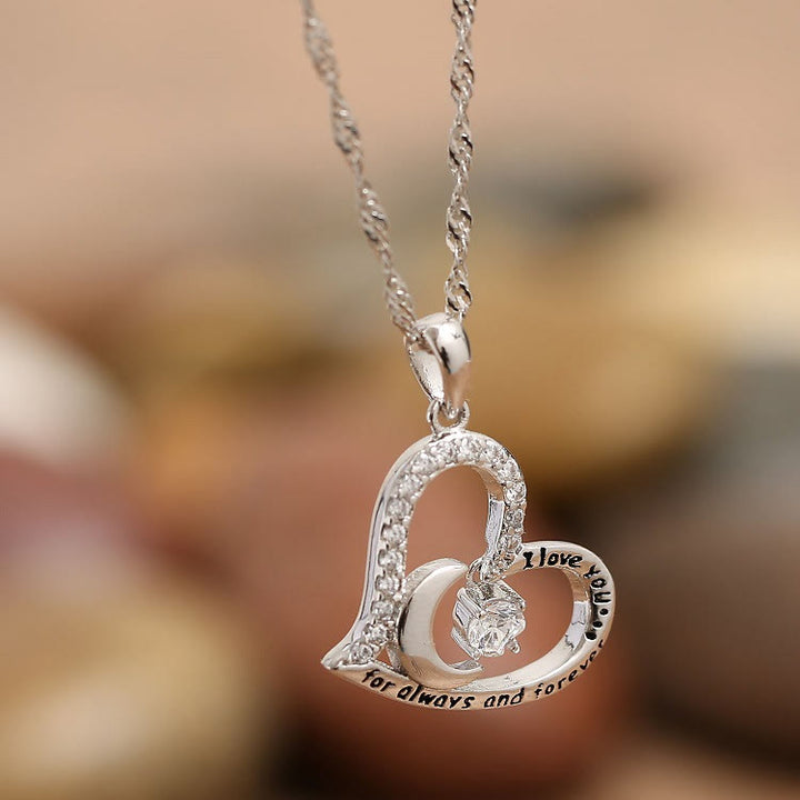 Olivenorma "Ti amo per sempre e sempre" Collana con pietra portafortuna