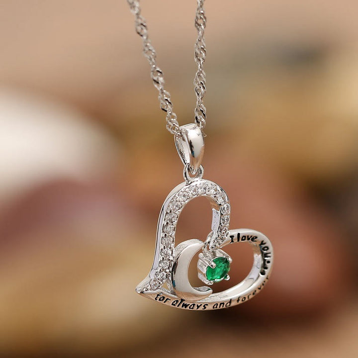 Olivenorma "Ti amo per sempre e sempre" Collana con pietra portafortuna