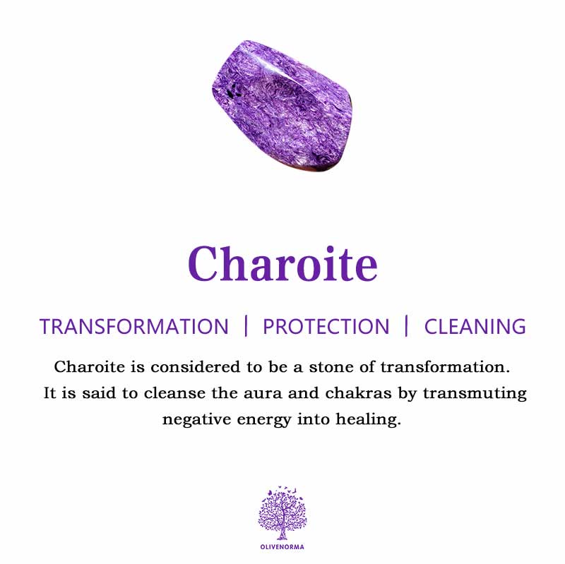 Collana di perle di charoite naturale Olivenorma