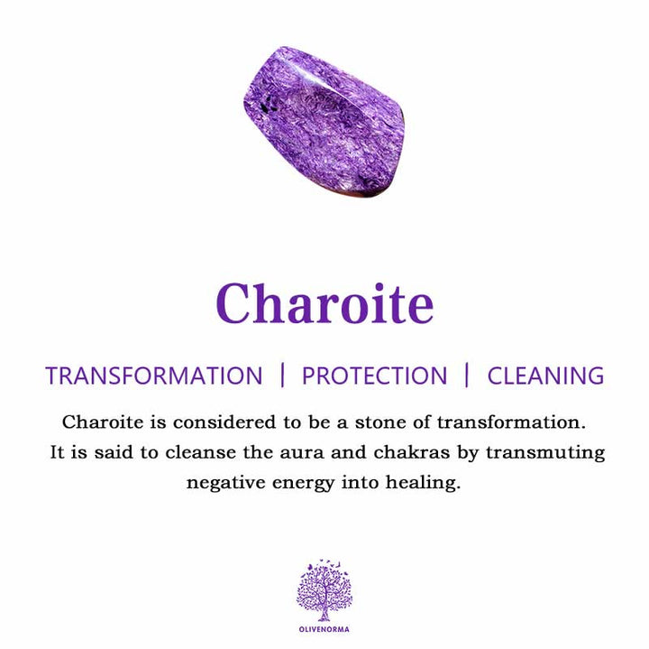 Collana di perle di charoite naturale Olivenorma