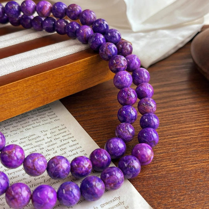 Collana di perle di charoite naturale Olivenorma