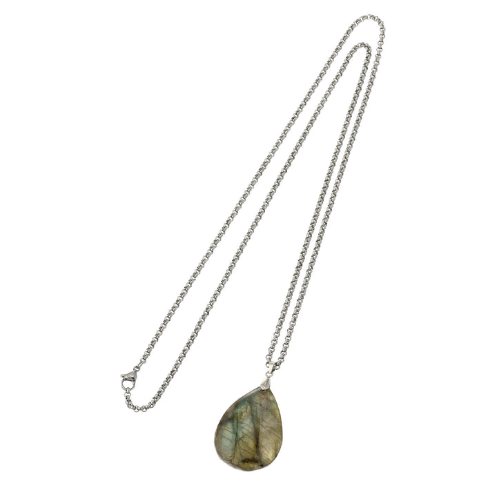 Collana con ciondolo a goccia in labradorite Olivenorma