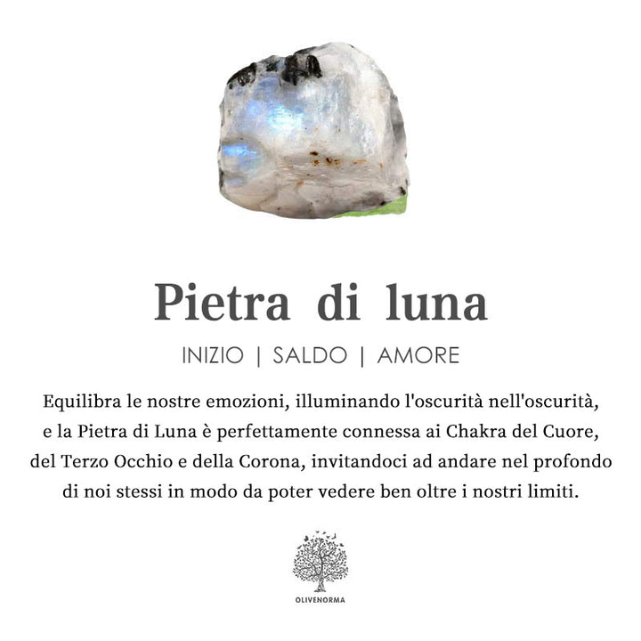 Anello con luce lunare in pietra di luna Olivenorma 