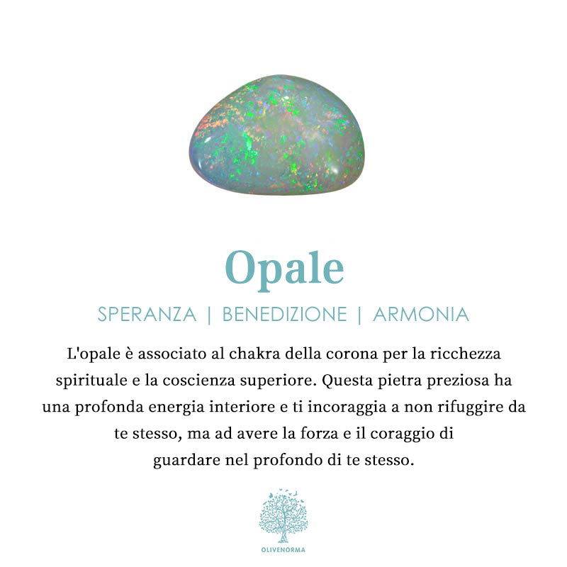 Olivenorma "Midnight Blossom": -Anello Magic Tree Opal