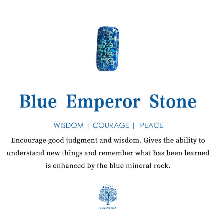 Braccialetto Olivenorma Emperor Stone con perline in stile bohémien e viso largo