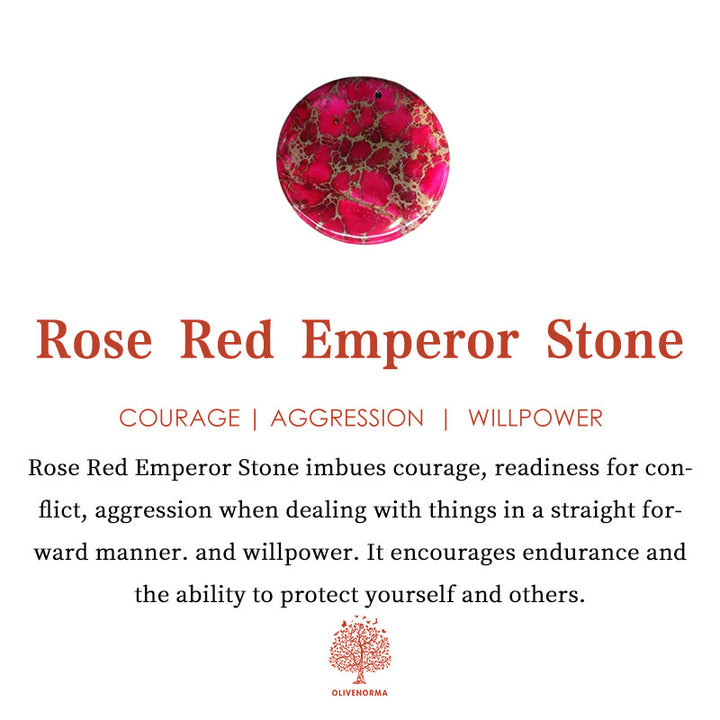 Braccialetto Olivenorma Emperor Stone con perline in stile bohémien e viso largo