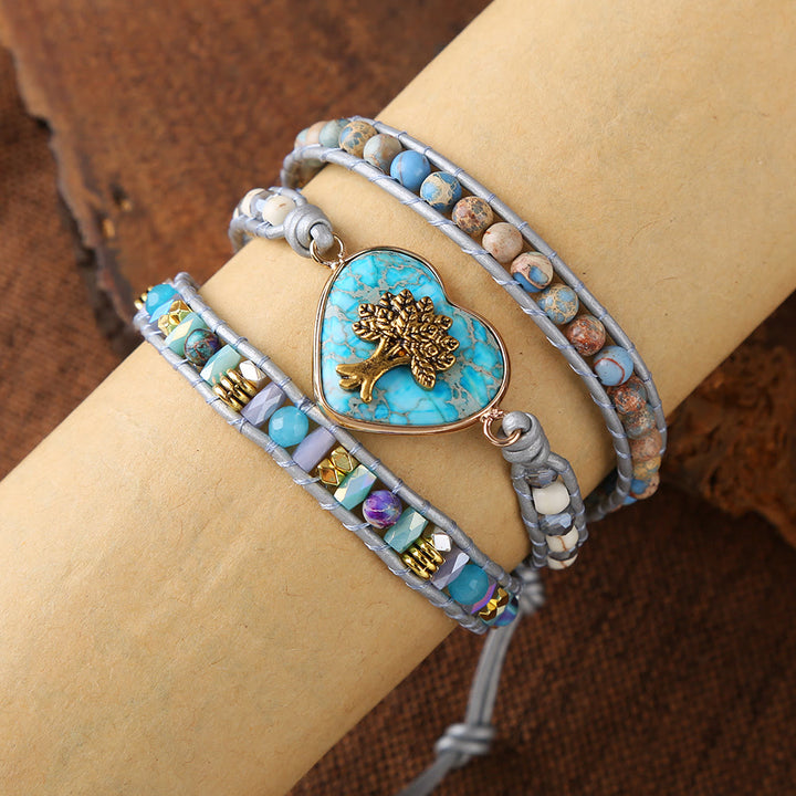 Bracciale Olivenorma Agalmatolite Emperor Stone Albero della vita