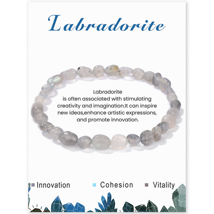 Bracciale Olivenorma con perline di cristallo irregolari naturali da 6-8 mm
