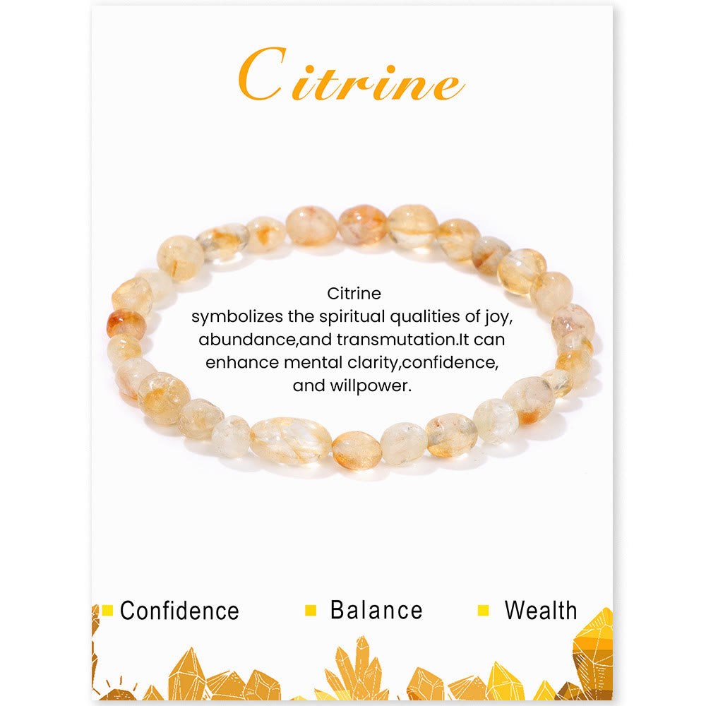 Bracciale Olivenorma con perline di cristallo irregolari naturali da 6-8 mm