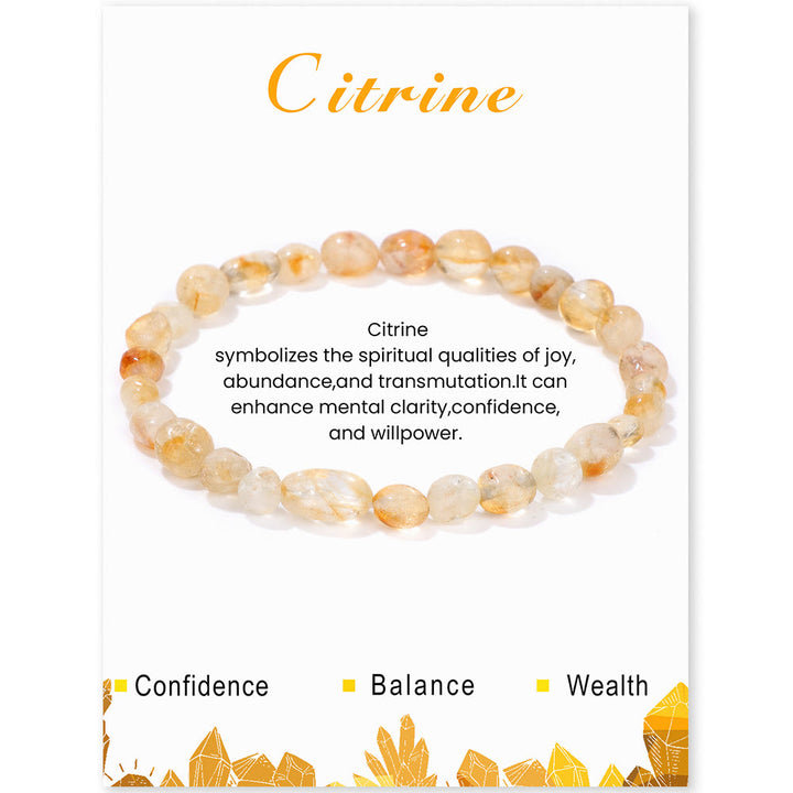 Bracciale Olivenorma con perline di cristallo irregolari naturali da 6-8 mm