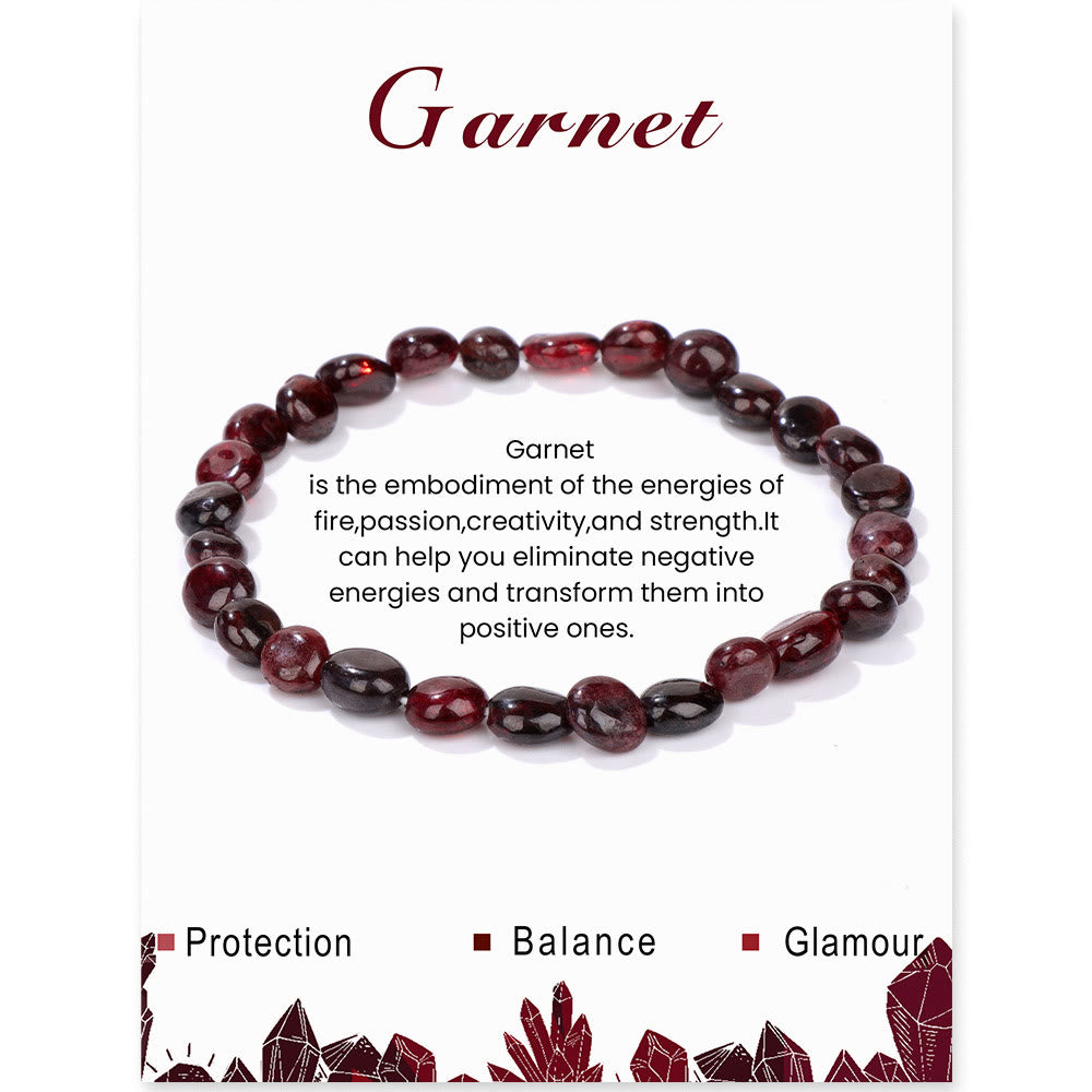 Bracciale Olivenorma con perline di cristallo irregolari naturali da 6-8 mm