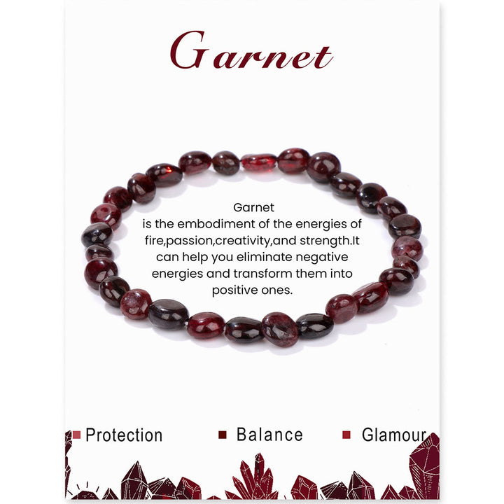 Bracciale Olivenorma con perline di cristallo irregolari naturali da 6-8 mm