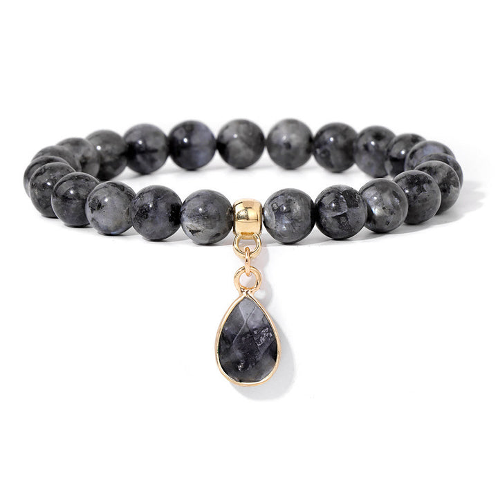 Bracciale Olivenorma con perline di cristallo irregolari naturali da 8 mm