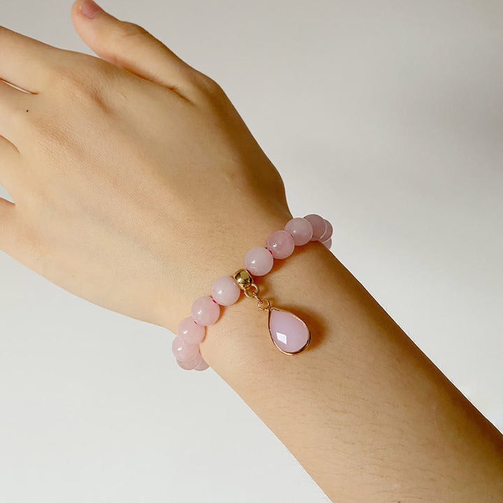 Bracciale Olivenorma con perline di cristallo irregolari naturali da 8 mm
