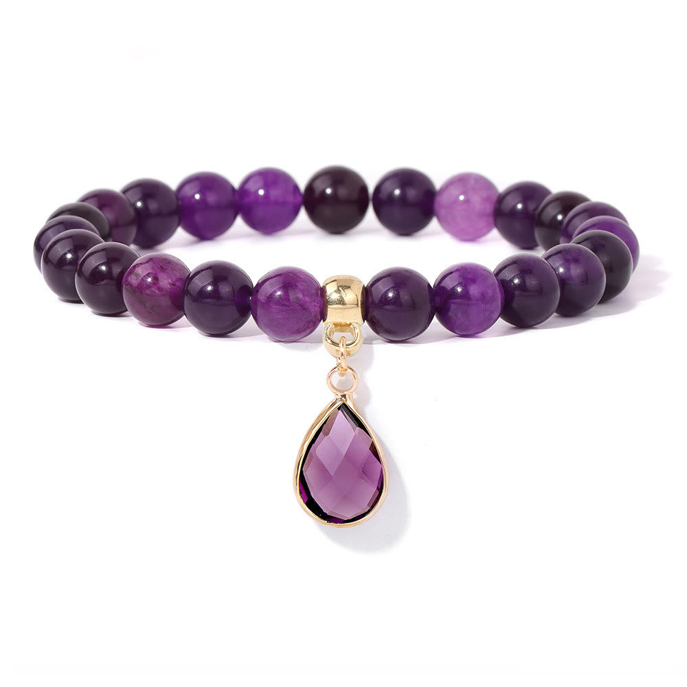 Bracciale Olivenorma con perline di cristallo irregolari naturali da 8 mm