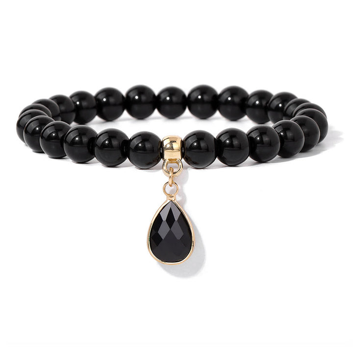 Bracciale Olivenorma con perline di cristallo irregolari naturali da 8 mm