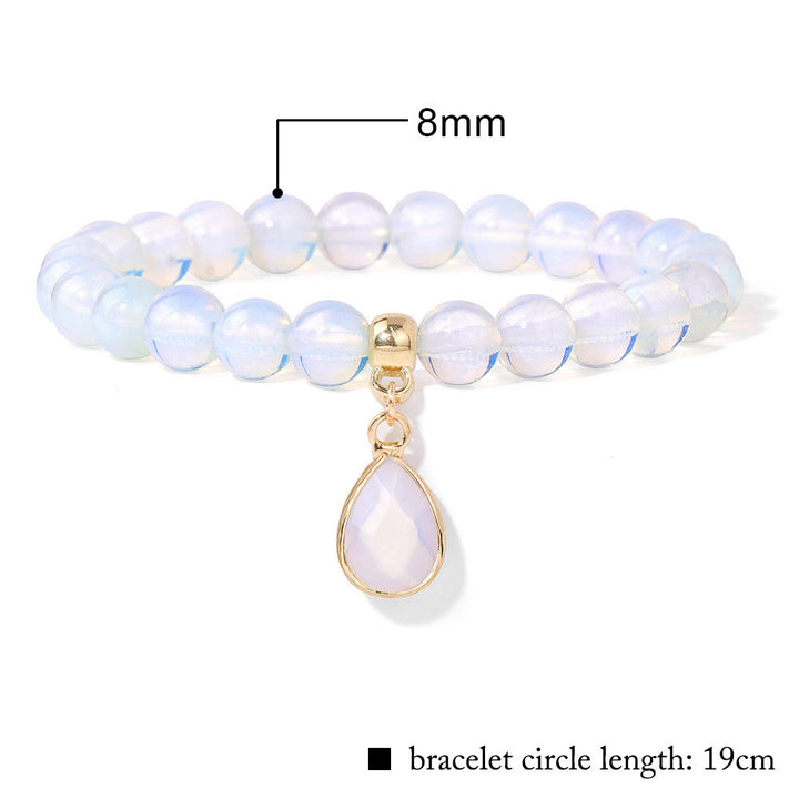 Bracciale Olivenorma con perline di cristallo irregolari naturali da 8 mm