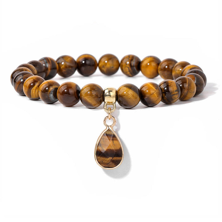 Bracciale Olivenorma con perline di cristallo irregolari naturali da 8 mm