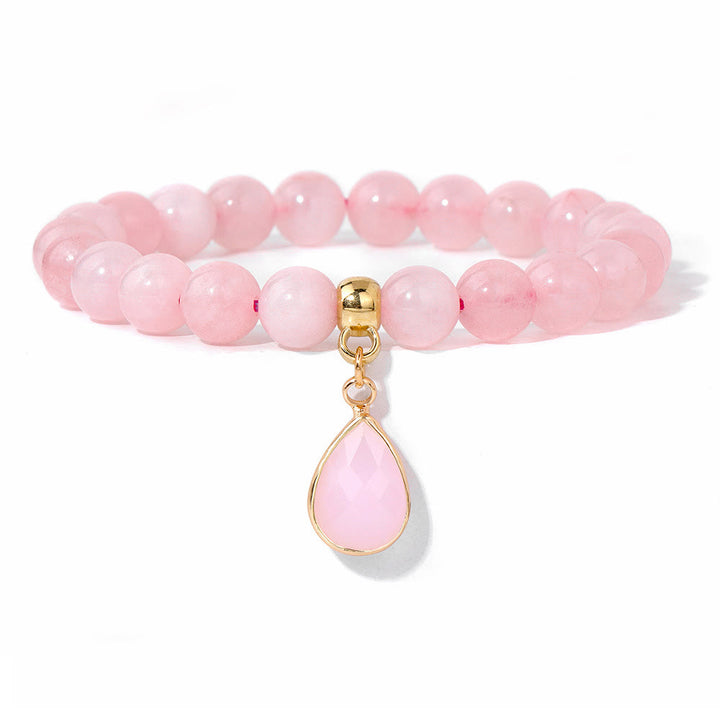 Bracciale Olivenorma con perline di cristallo irregolari naturali da 8 mm