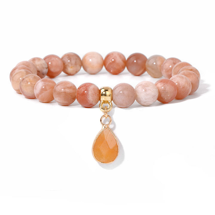 Bracciale Olivenorma con perline di cristallo irregolari naturali da 8 mm