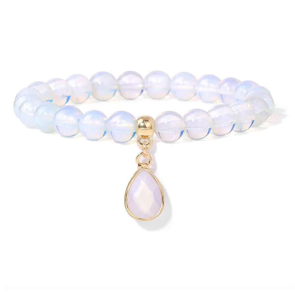Bracciale Olivenorma con perline di cristallo irregolari naturali da 8 mm