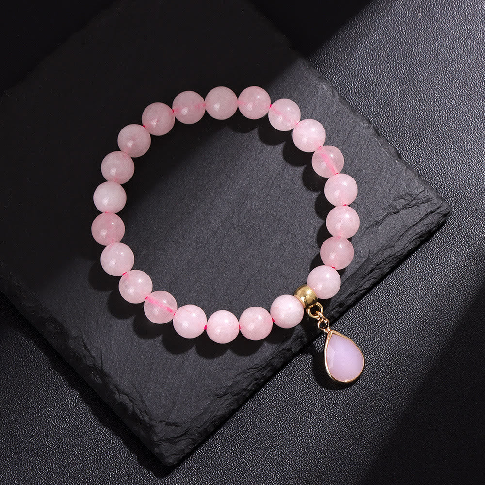 Bracciale Olivenorma con perline di cristallo irregolari naturali da 8 mm