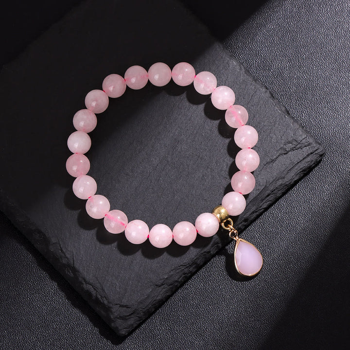 Bracciale Olivenorma con perline di cristallo irregolari naturali da 8 mm