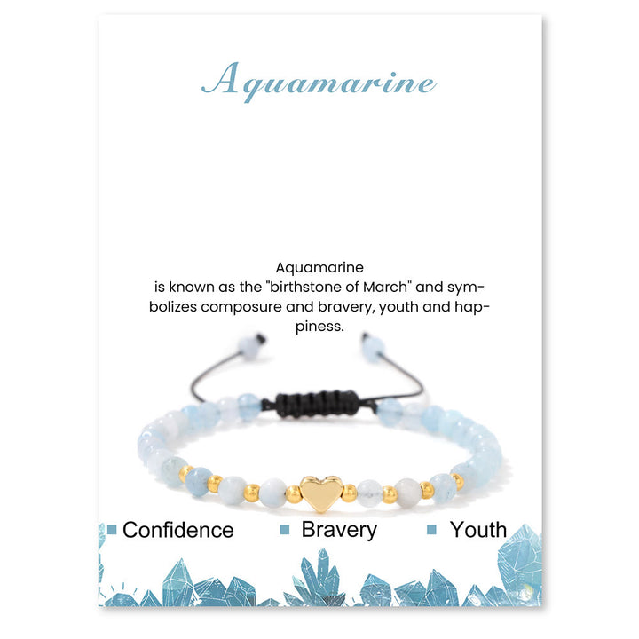 Olivenorma Bracciale con coulisse in perline di cristallo naturale da 4 mm