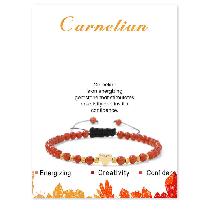 Olivenorma Bracciale con coulisse in perline di cristallo naturale da 4 mm