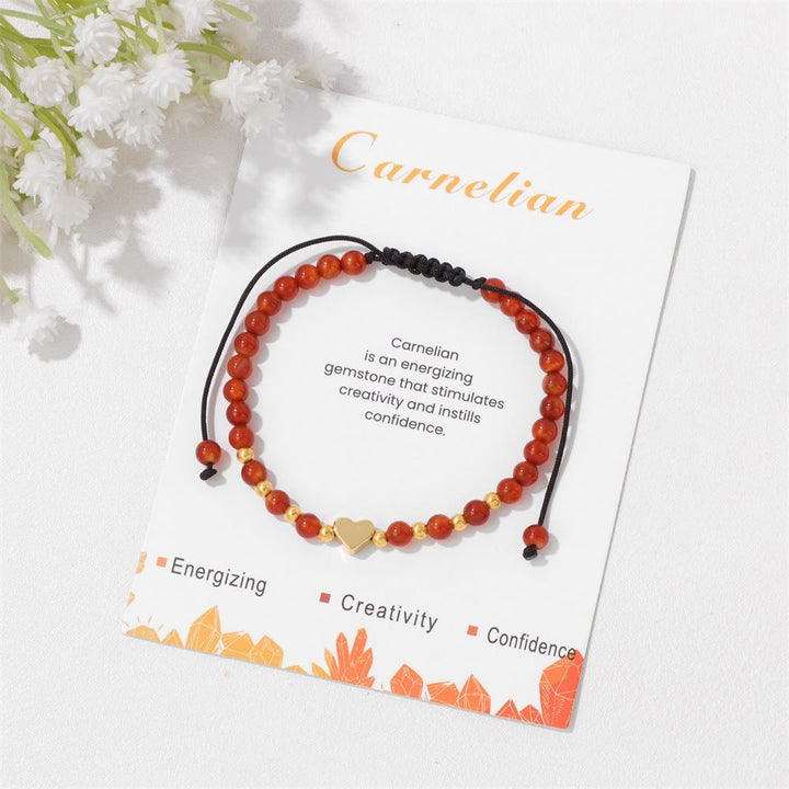 Olivenorma Bracciale con coulisse in perline di cristallo naturale da 4 mm