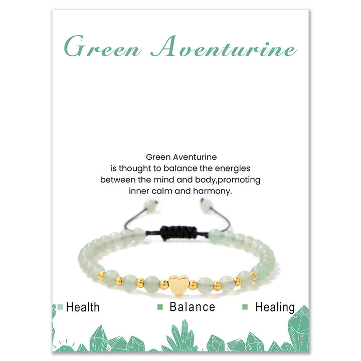 Olivenorma Bracciale con coulisse in perline di cristallo naturale da 4 mm