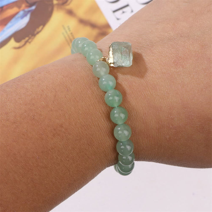 Bracciale con ciondolo in pietra lavica naturale Olivenorma
