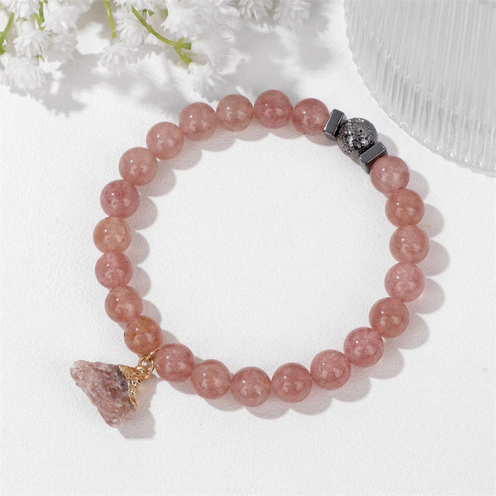 Bracciale con ciondolo in pietra lavica naturale Olivenorma