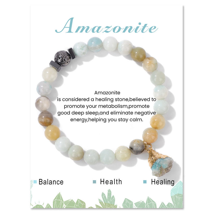 Bracciale con ciondolo in pietra lavica naturale Olivenorma