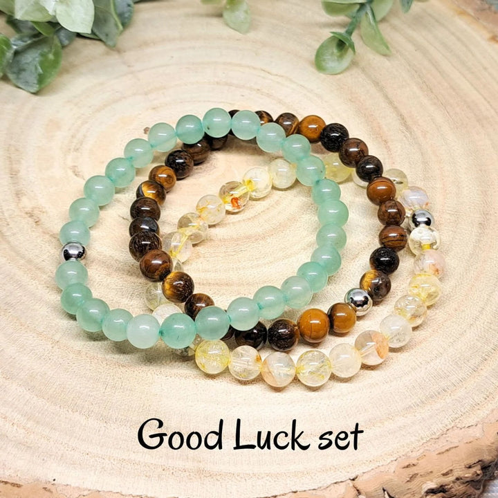 Olivenorma Healing Energy Crystal Gemstone Braccialetto di perline Set