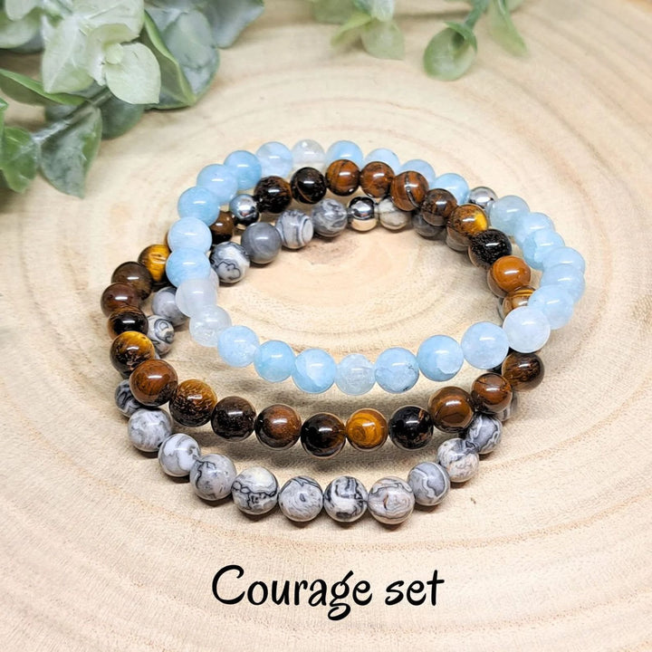 Olivenorma Healing Energy Crystal Gemstone Braccialetto di perline Set