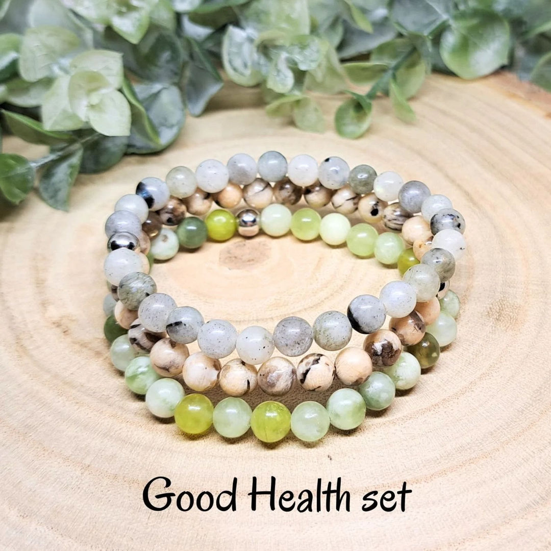 Olivenorma Healing Energy Crystal Gemstone Braccialetto di perline Set