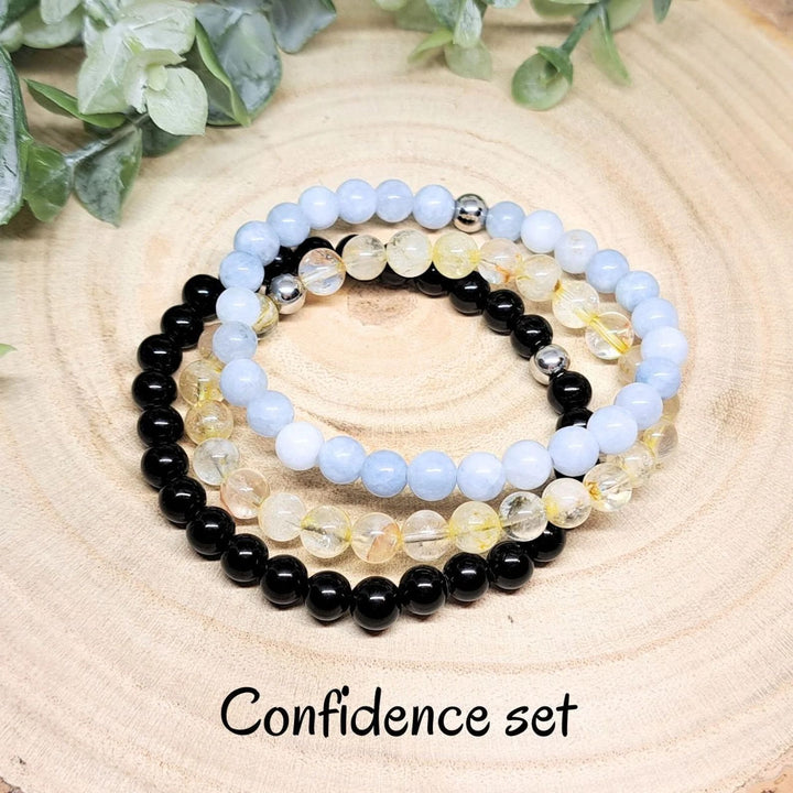 Olivenorma Healing Energy Crystal Gemstone Braccialetto di perline Set