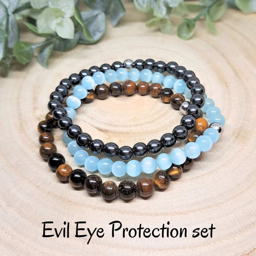 Olivenorma Healing Energy Crystal Gemstone Braccialetto di perline Set