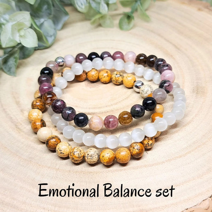 Olivenorma Healing Energy Crystal Gemstone Braccialetto di perline Set