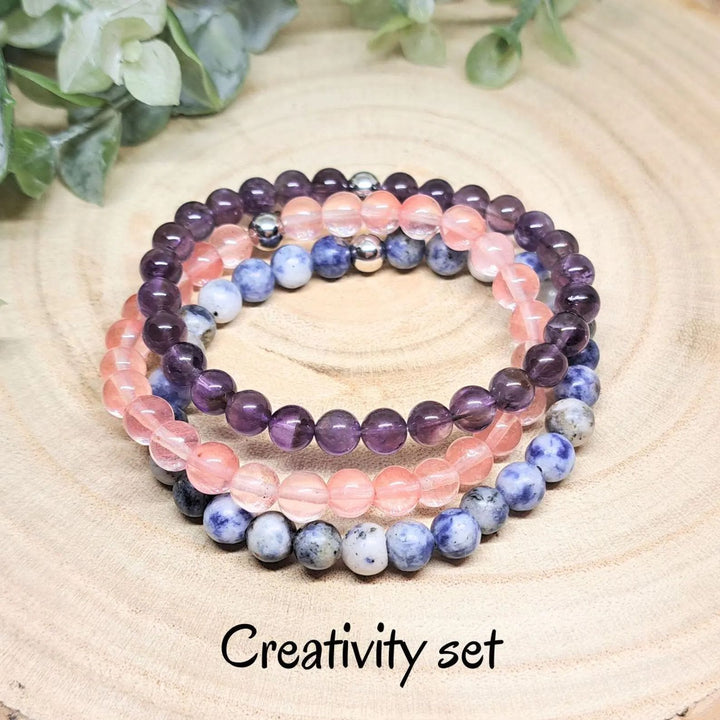 Olivenorma Healing Energy Crystal Gemstone Braccialetto di perline Set