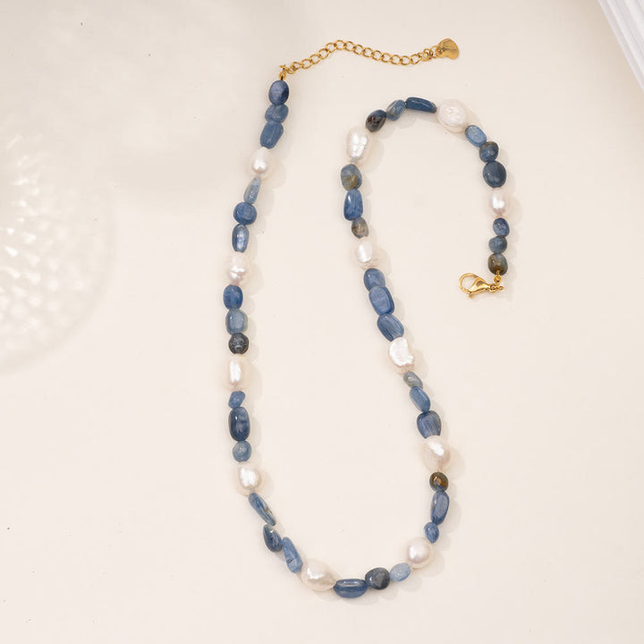 Collana con ciondolo a forma di pesce in acciaio inossidabile con perline di cristallo Olivenorma