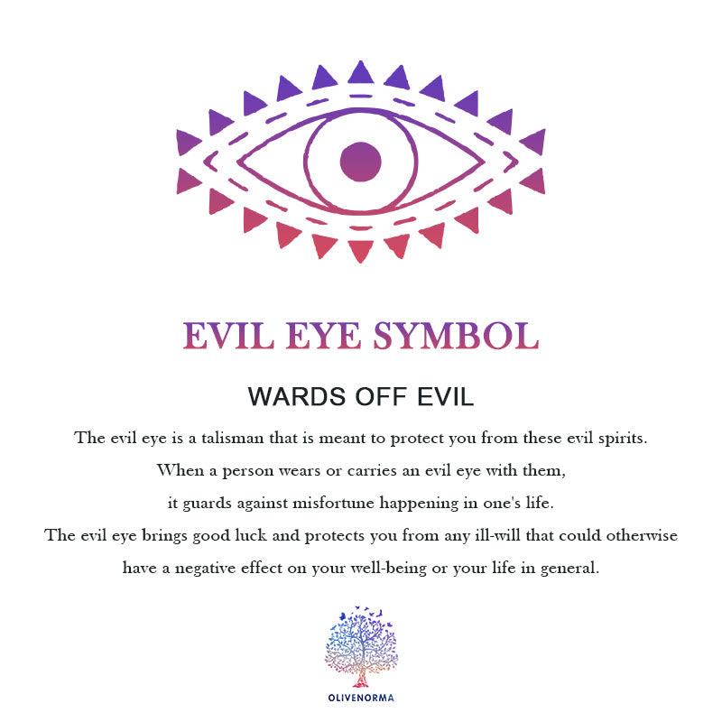 Collana con perle di occhio di tigre e ametista Olivenorma Evil Eye